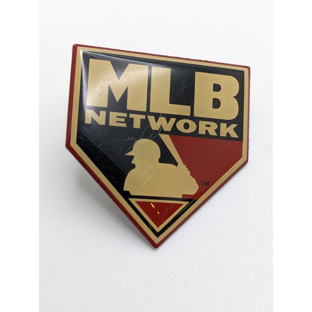 MLB Network Logo Lapel Pin - Home Plate-Shaped - Major League Baseball Vintage